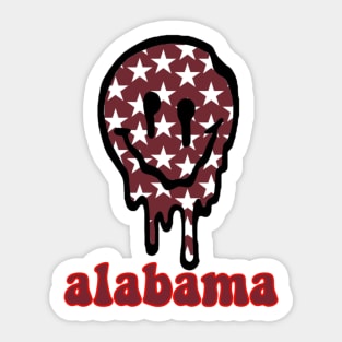 alabama drippy smiley Sticker